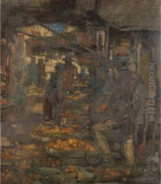 The Orange Seller Oil Painting by James Watterston Herald