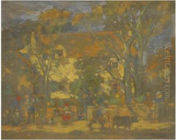 Market Day Oil Painting by James Watterston Herald