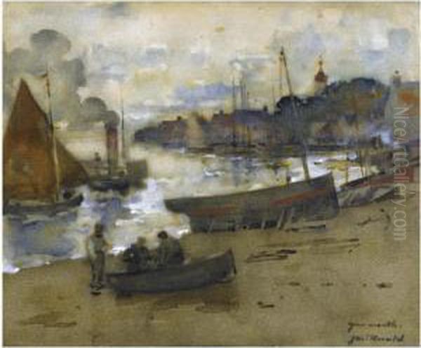 Yarmouth Oil Painting by James Watterston Herald