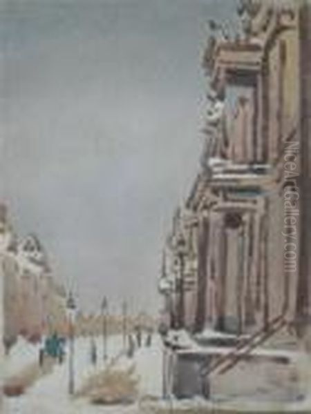 Queen Street, Edinburgh Oil Painting by James Watterston Herald