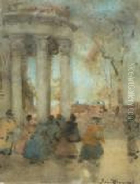 The Portico Oil Painting by James Watterston Herald