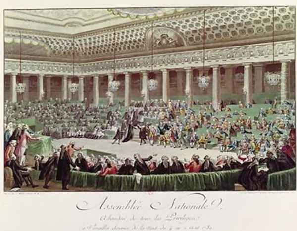 The National Assembly Renounces all Privileges Oil Painting by Charles Monnet