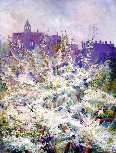 Spring Trees in Blossom, Boston Oil Painting by Robert Hatton Monks