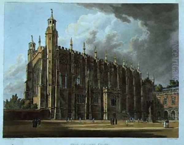 Eton College Chapel 2 Oil Painting by Frederick Mackenzie