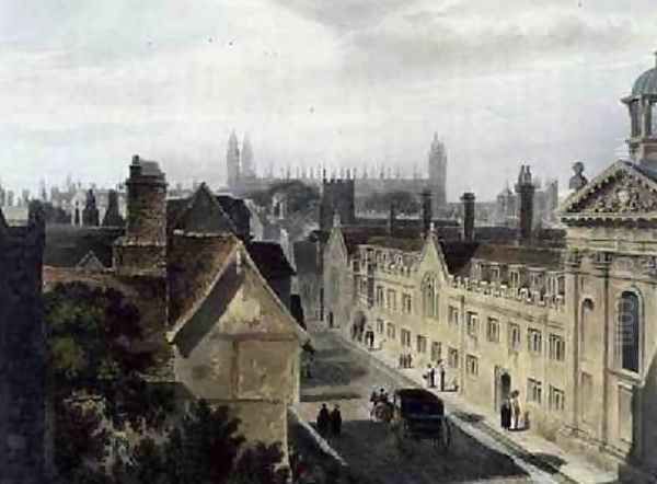 Exterior of Pembroke College Oil Painting by Frederick Mackenzie