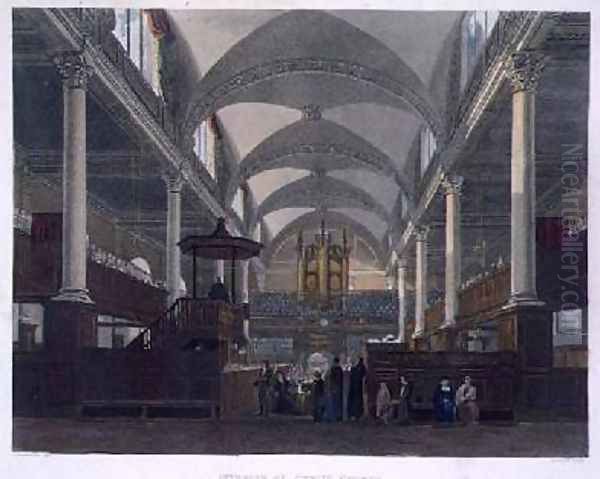 Interior of Christ Church Oil Painting by Frederick Mackenzie