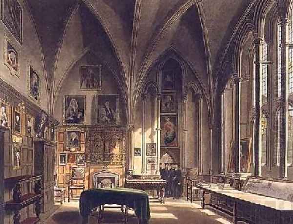 Interior of the Chapter House Oil Painting by Frederick Mackenzie