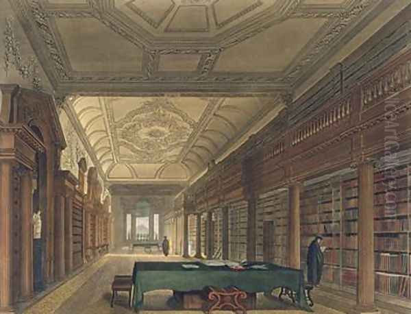 Interior of the Library of Christ Church Oil Painting by Frederick Mackenzie