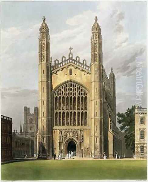 West End of Kings College Chapel Oil Painting by Frederick Mackenzie