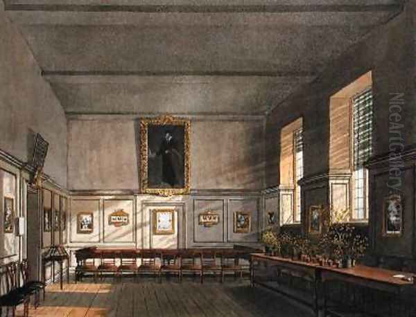 Examination Room of Merchant Taylors School Oil Painting by Frederick Mackenzie