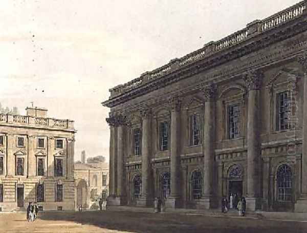 Exterior of Christ Church Library Oil Painting by Frederick Mackenzie