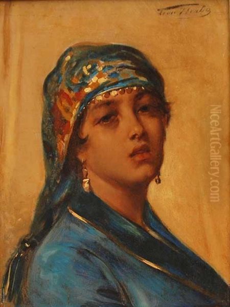 oriental Beauty Oil Painting by Leon Herbo