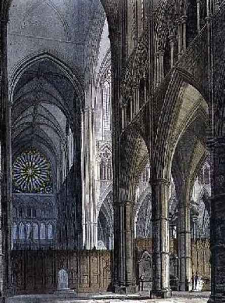 North View across the Transept from Poets Corner Oil Painting by Frederick Mackenzie