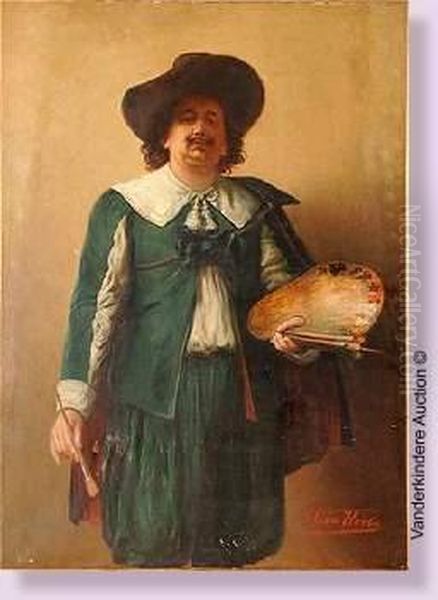 Autoportrait En Costume Du Xviieme Oil Painting by Leon Herbo