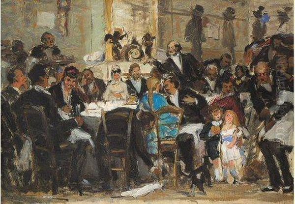 Le Repas De Noce Oil Painting by Leon Herbo