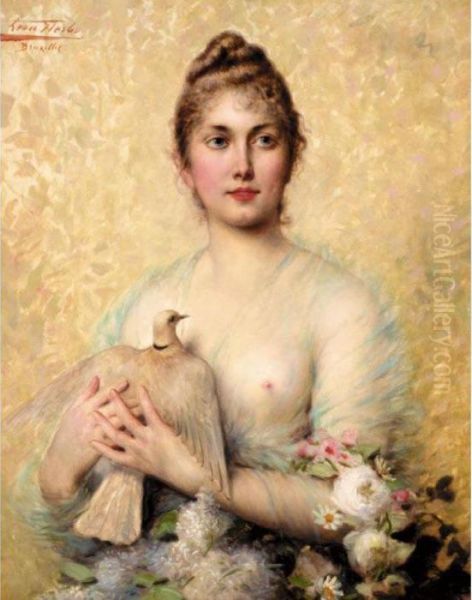 A Beauty Oil Painting by Leon Herbo