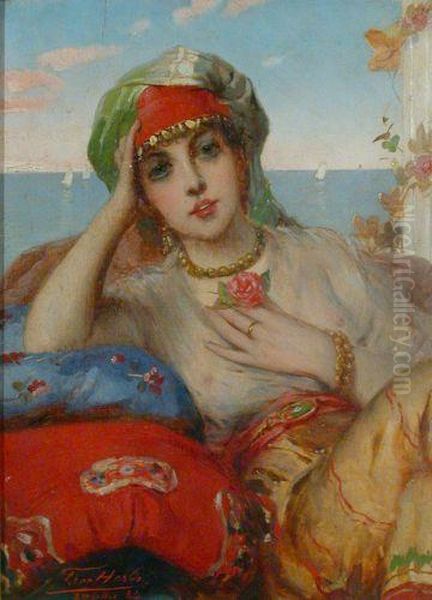 Oriental Beauty Oil Painting by Leon Herbo