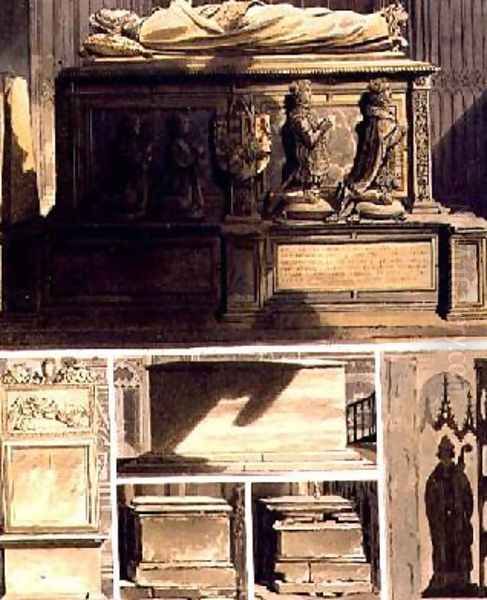 Tombs from Edward the Confessors Chapel Oil Painting by Frederick Mackenzie