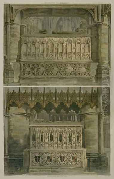 The Tombs of Richard the Second and Edward the Third Oil Painting by Frederick Mackenzie