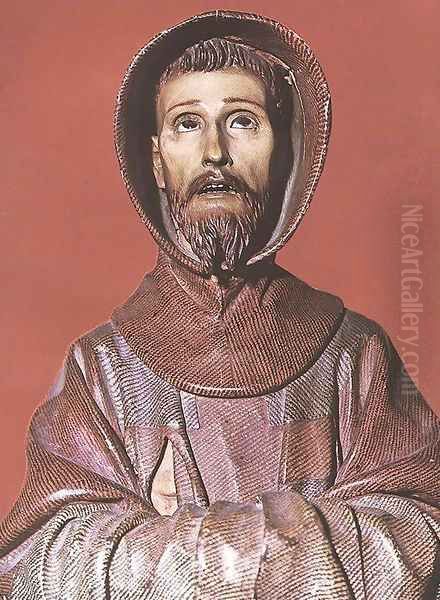 St Francis of Assisi 2 Oil Painting by Pedro de Mena