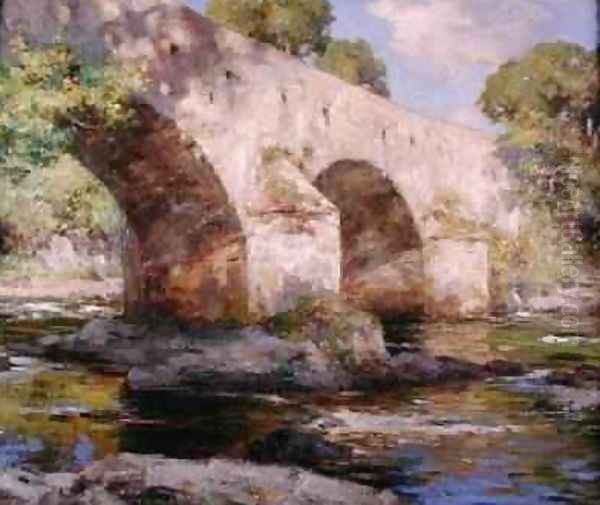 Bridge of Dee Galloway Summer Oil Painting by William Stewart MacGeorge