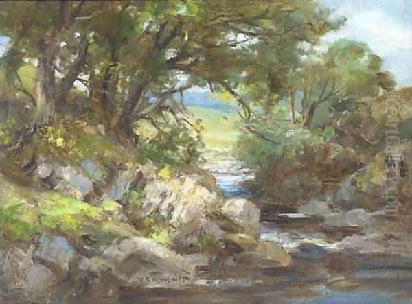 In Tarff Glen Oil Painting by William Stewart MacGeorge