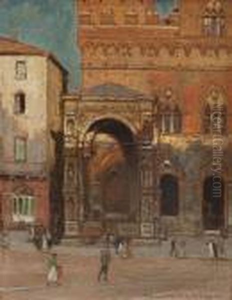 Italienische Stadtvedute Oil Painting by Heinrich Hermanns