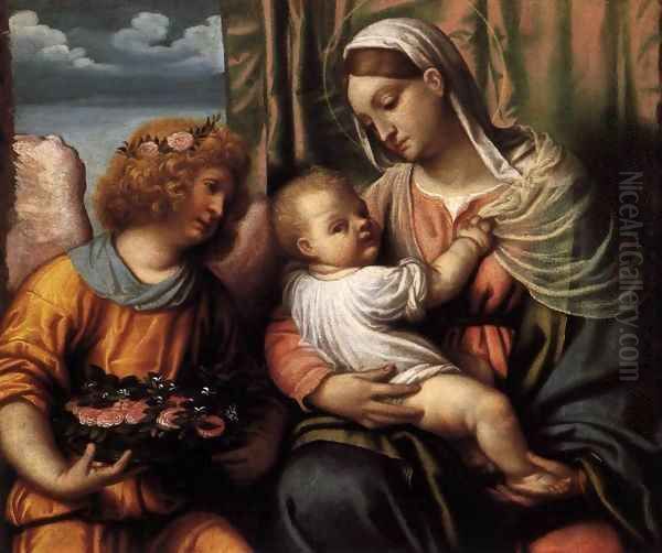 Virgin and Child Oil Painting by Moretto Da Brescia