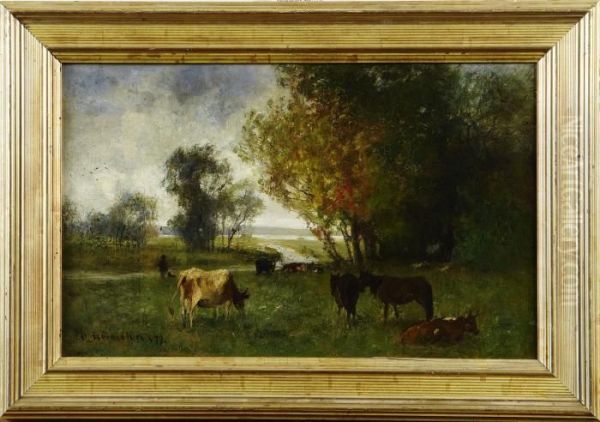 Landskap Medboskap Oil Painting by Olof Hermelin