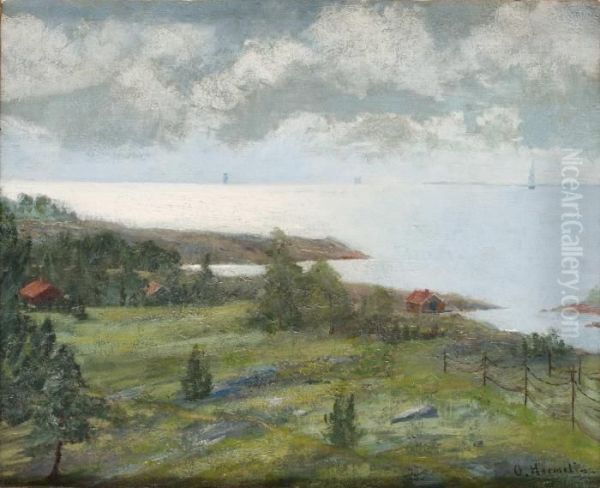 Havsutsikt Oil Painting by Olof Hermelin