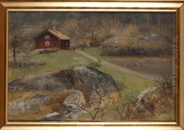 Varbild I Stockholms Omgifningar Oil Painting by Olof Hermelin