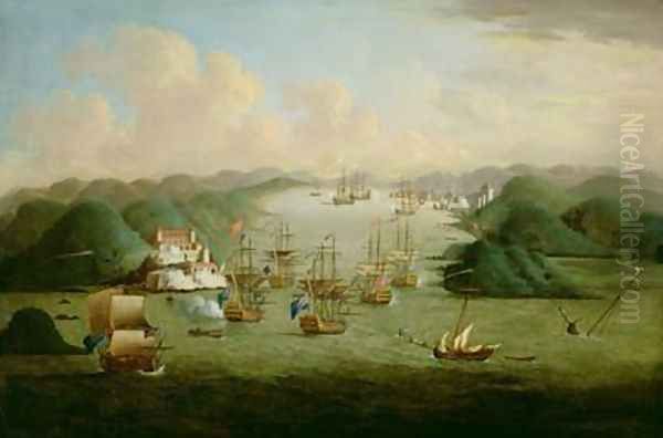 Capture of Porto Bello in 1739 Oil Painting by Peter Monamy