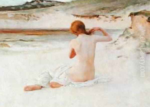 Nude on a Beach 1898 Oil Painting by William Henry Margetson