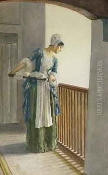 The Laundry Maid 1920 Oil Painting by William Henry Margetson