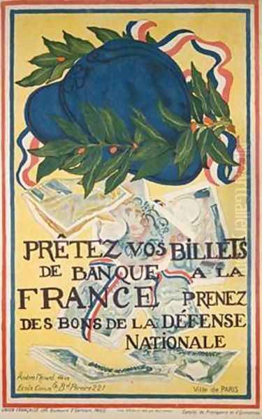 Poster advertising the National Economic Committee Oil Painting by Andree Menard