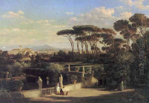 A view of Rome Oil Painting by Friedrich Mayer