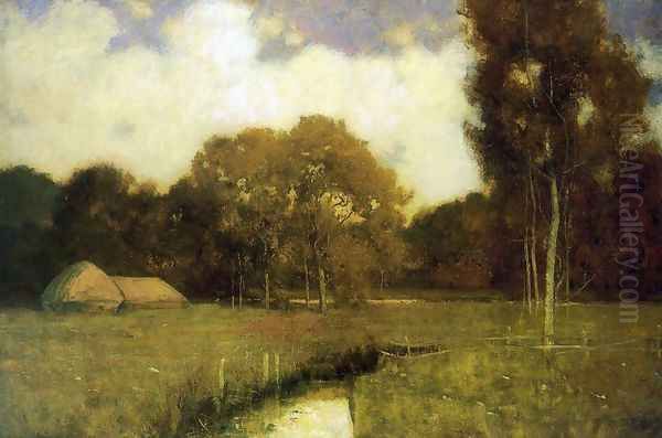 Near Barbizon Oil Painting by George Frederick Munn