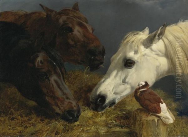 Farmyard Friends Oil Painting by John Frederick Herring Snr