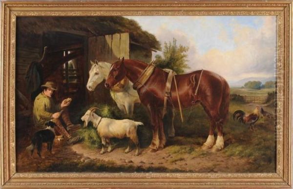 Ploughman's Lunch Oil Painting by John Frederick Herring Snr