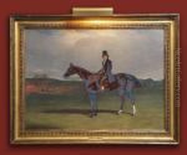 John Kent, Trainer To The Duke Of Richmond, On Newmarket Heath Oil Painting by John Frederick Herring Snr