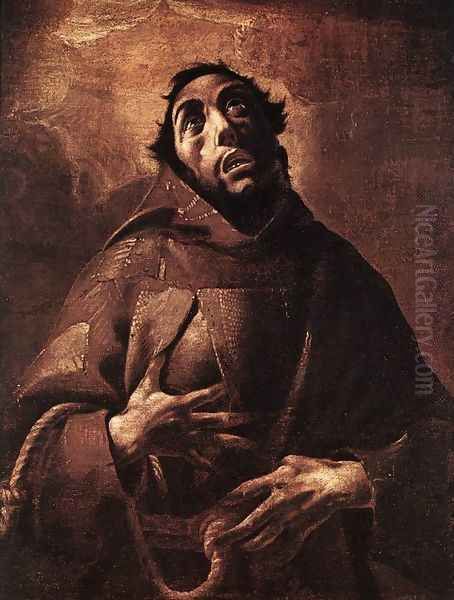 St Francis c. 1610 Oil Painting by Pier Francesco Mazzuchelli (see Morazzone)