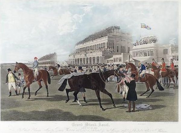 Grand Stand, Ascot Oil Painting by John Frederick Herring Snr