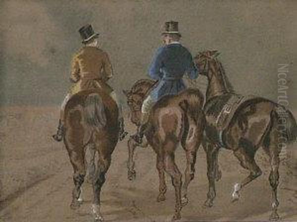 Cart Horses Oil Painting by John Frederick Herring Snr