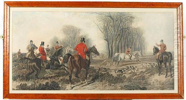 Hunting Scenes Oil Painting by John Frederick Herring Snr