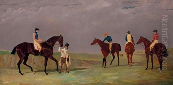 The Doncaster Cup Oil Painting by John Frederick Herring Snr