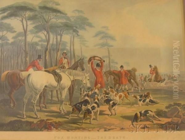 Hunting Scenes Oil Painting by John Frederick Herring Snr