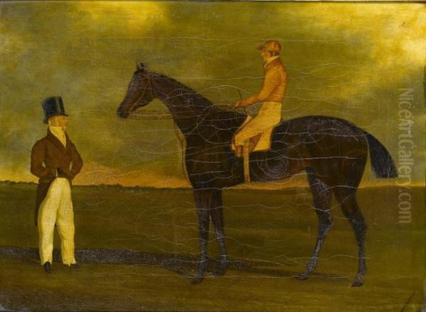 Portraits Of The Racehorses Tarrare And Birmingham Oil Painting by John Frederick Herring Snr