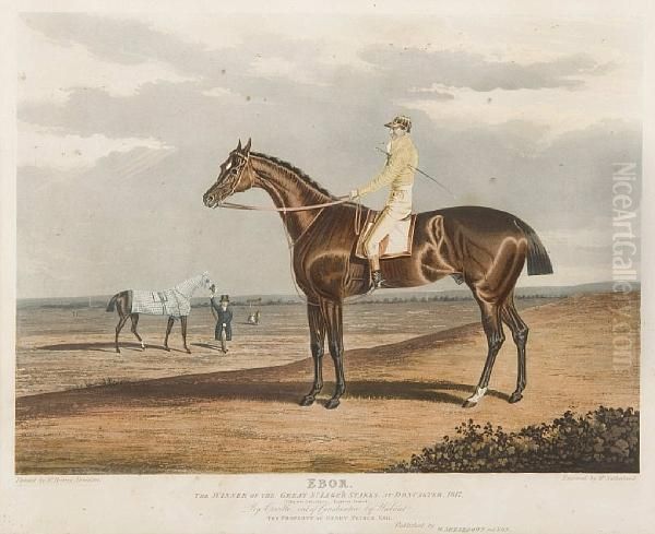 Ebor, The Winner Of The Great St Leger Stakes Oil Painting by John Frederick Herring Snr