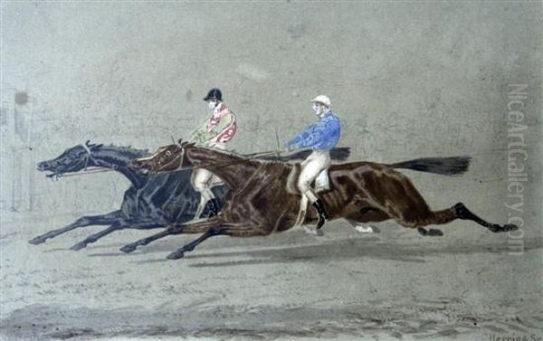 The Finish Oil Painting by John Frederick Herring Snr