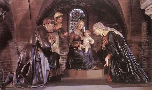 Adoration of the Child Oil Painting by Guido Mazzoni